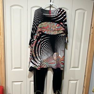 IC collection vibrant two-piece tunic and legging